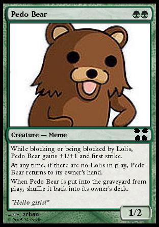 Bear Meme on Part Of The Joke Is That Pedobear Is Never Drawn To Be Particularly